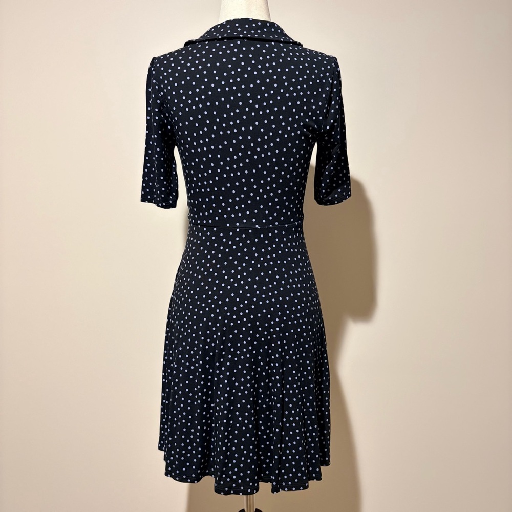 Boden Fixed Wrap Jersey Dress Scattered Polka dot - Picture 10 of 10